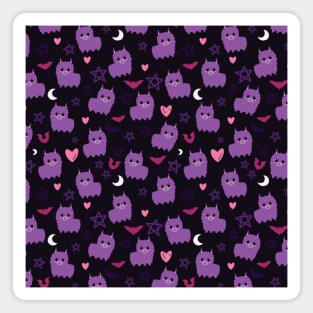 Pastel Goth Llama Purple Magnet